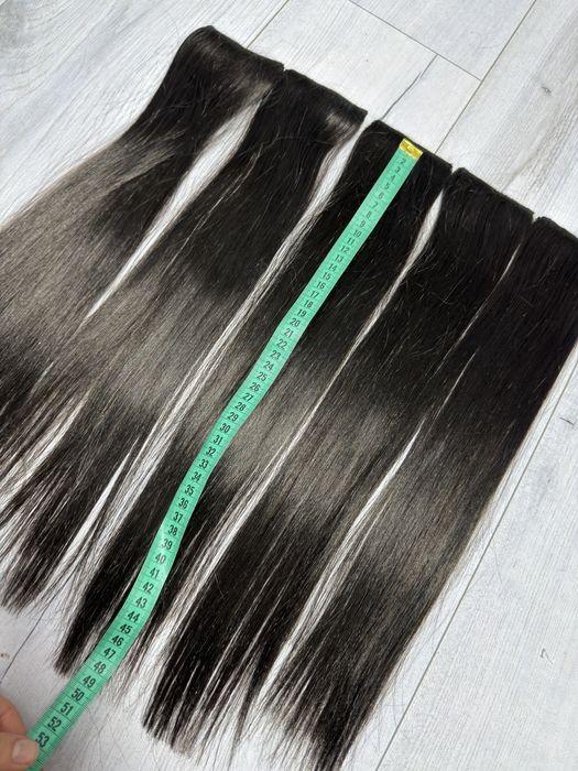 Треси волосся на заколках темно коричневе тресы волосы накладные