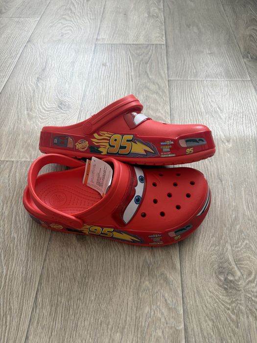 ‼️РОЗПРОДАЖ‼️ Крокси McQueen, крокси маквін, червоні крокси молния маквин, червоні Crocs