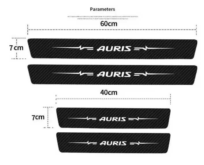 Skórzane naklejki ochronne na progi drzwi samochodowych Toyota Auris