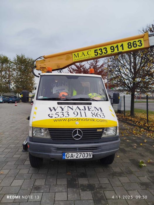 Przycinka pielęgnacyjna drzew,wycinka,podnośnik koszowy 20m Gdańsk