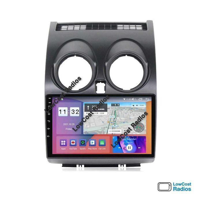 *(NOVO) Rádio 2DIN 9" Nissan QASHQAI J10 (2006 a 2014) • Android 15 | CARPLAY • ANDROID AUTO