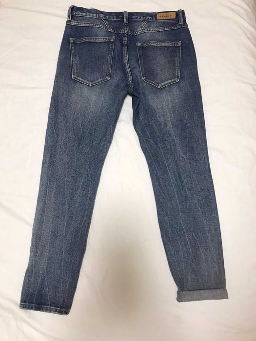 Джинсы Мом Бойфренды рваные Mom Boyfriend Review Chaos Blue Motion