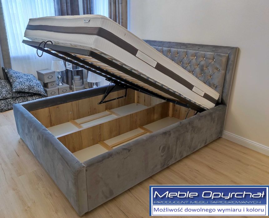 PRODUCENT lóżko tapicerowane glamour pojemninki na wymiar NR. 1