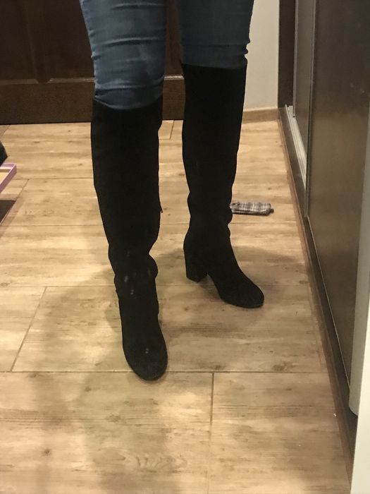 Muszkieterki zamszowe (skora naturalna)