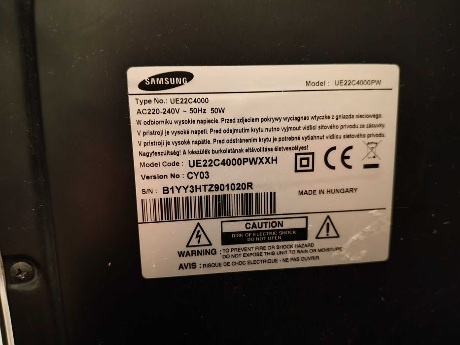 Samsung 22" Model UE22C4000PW