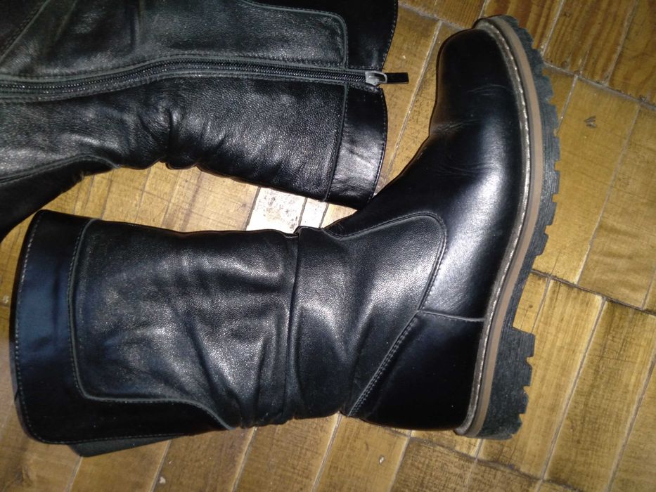 Сапоги ботинки натуральная кожа мех 38-39