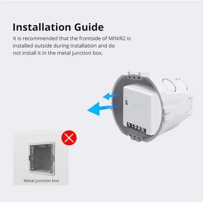 Moduł Sonoff MINI R2 WiFi 2-drożny przełącznik smart dom Alexa