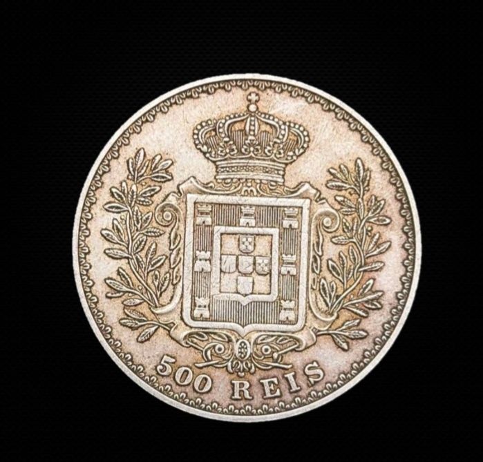 500 Réis de D.Carlos I (1900)em Prata, moeda rara