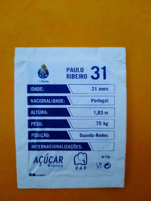 Pacote de açúcar Paulo Ribeiro - RAR Clubes Porto
