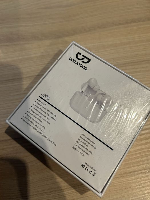 Nowe słuchawki bezprzewodowe GOOJODOQ J206 Bluetooth 5.3 ANC / ENC białe