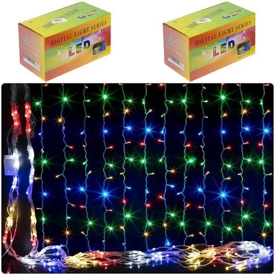 Гірлянда шторка 3×2м+гірлянда біла 4,65м