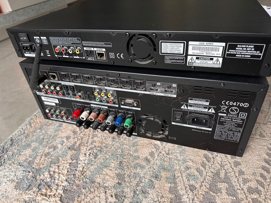 Harman Kardon AVR370 + BDT 30 + kpl głośników HKTS