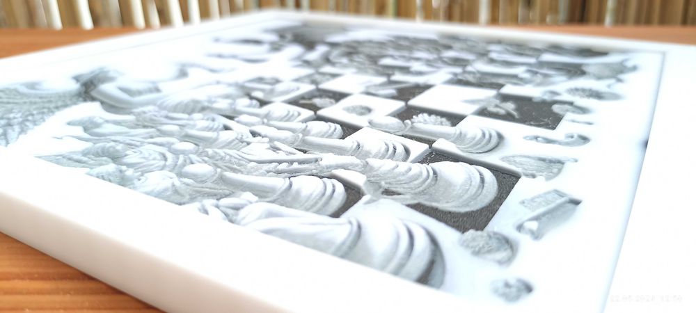 Obraz 3D: Szachowa Bitwa Anioła z Diabłem