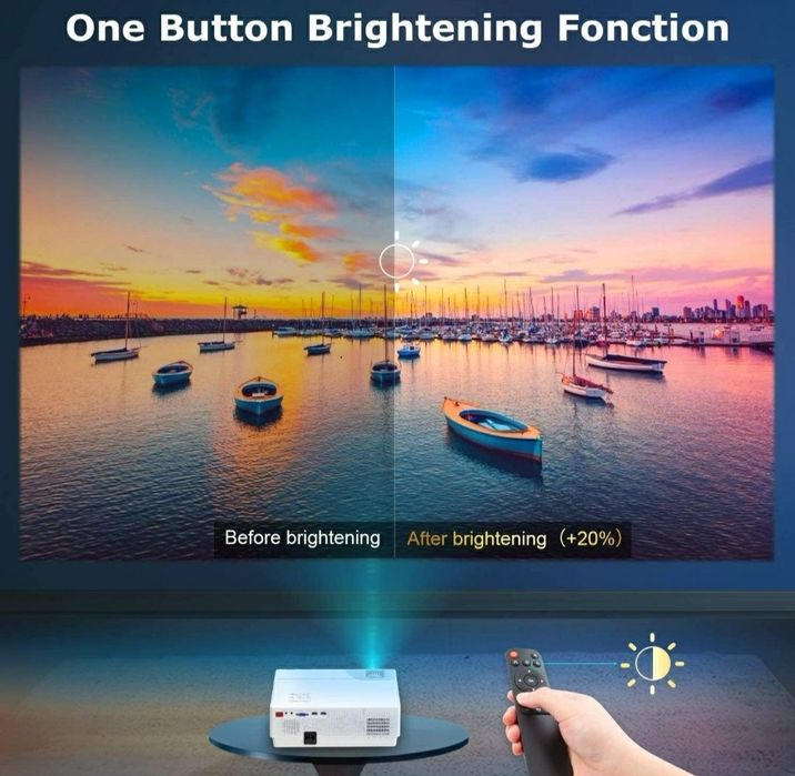 Projetor led 9000 lumens + NATIVA 1080P + Keystone 4D /4K