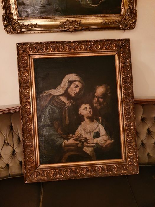 Duży stary obraz sakralny