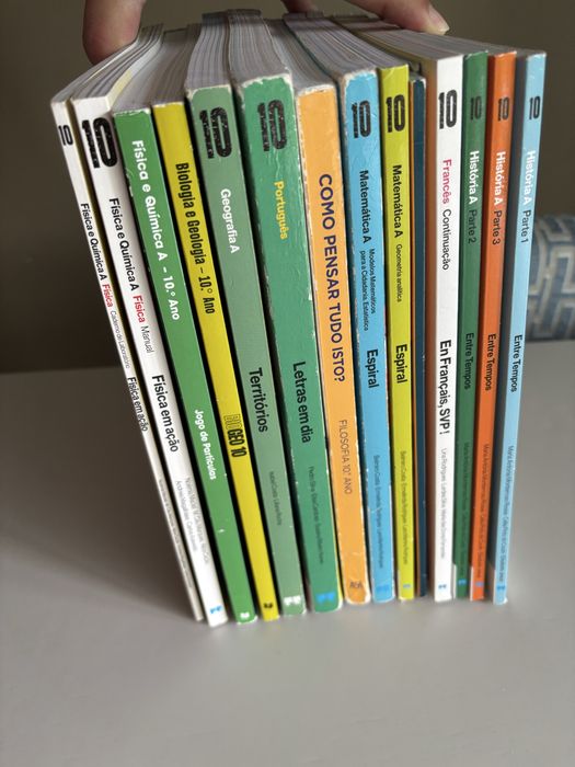 Livros e Cadernos de atividades 10 ano
