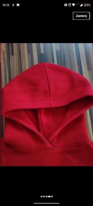 Czerwona bluza Burgundowa oversize