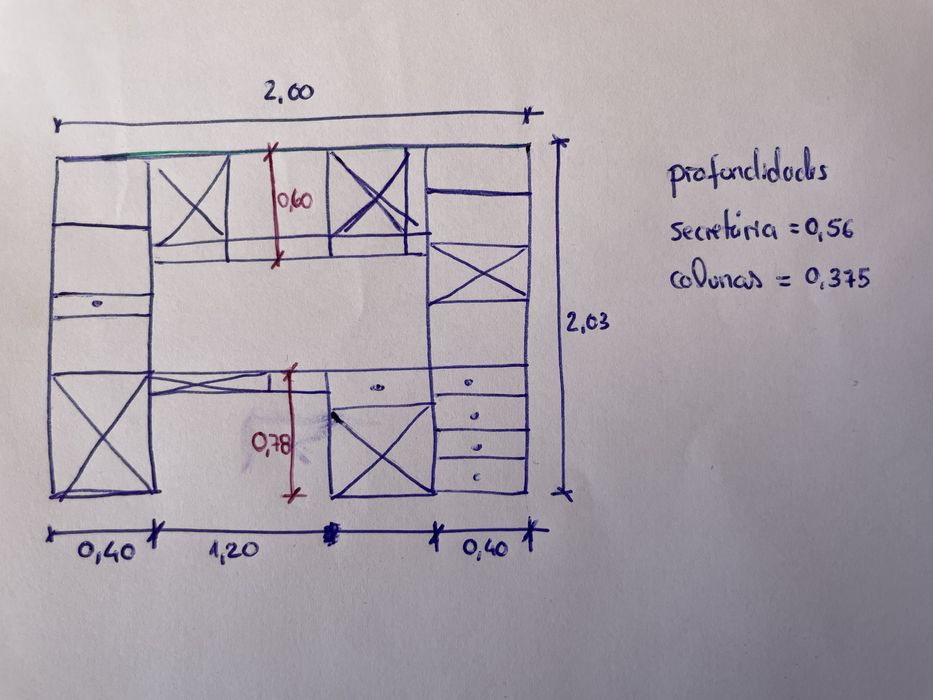 Secretária com estante modular64553332216961121