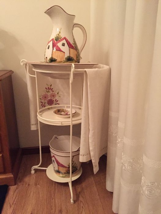 Estrutura de metal para lavatório antigo vintage - Louça não incluída