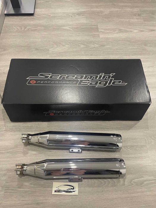 Escapes screamin eagle muffler short chrome para Harley davidson milwaukee eight