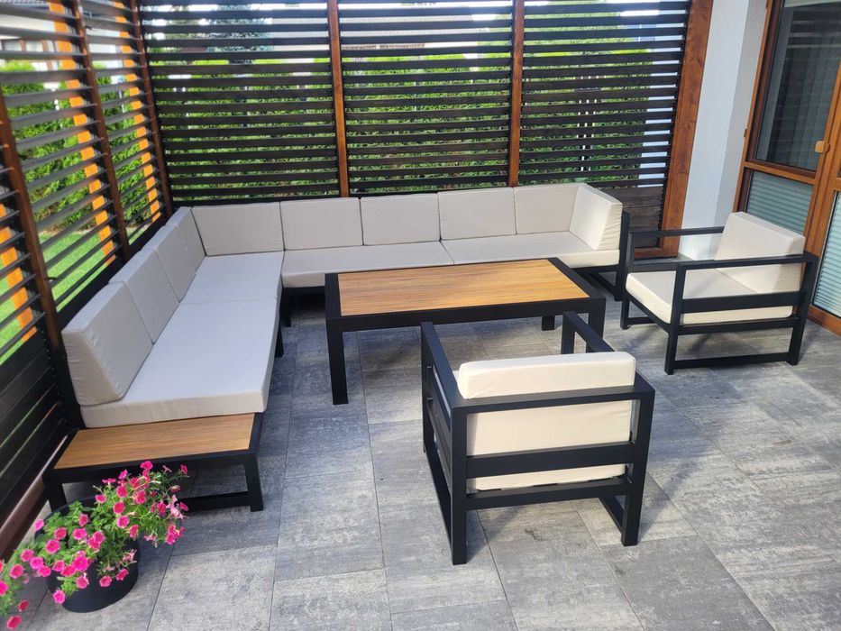 Narożnik na taras Meble modułowe ogrodowe  aluminium 100% produkt PL + wysyłka gratis