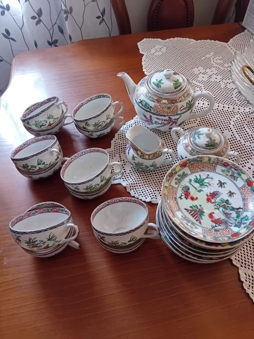 Conjunto de chá porcelana de Macau