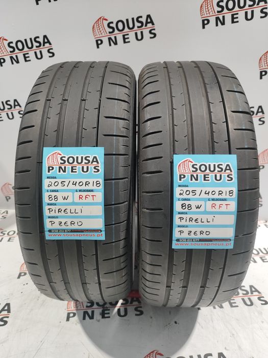 2 pneus semi novos 205-40R18 Pirelli RFT - Oferta dos Portes