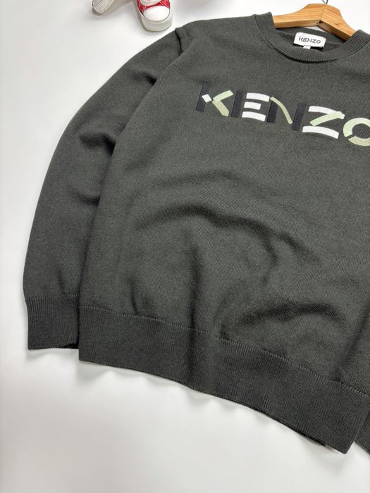 Свитер джемпер Kenzo Multicolour Logo Wool Jumper size S, M
