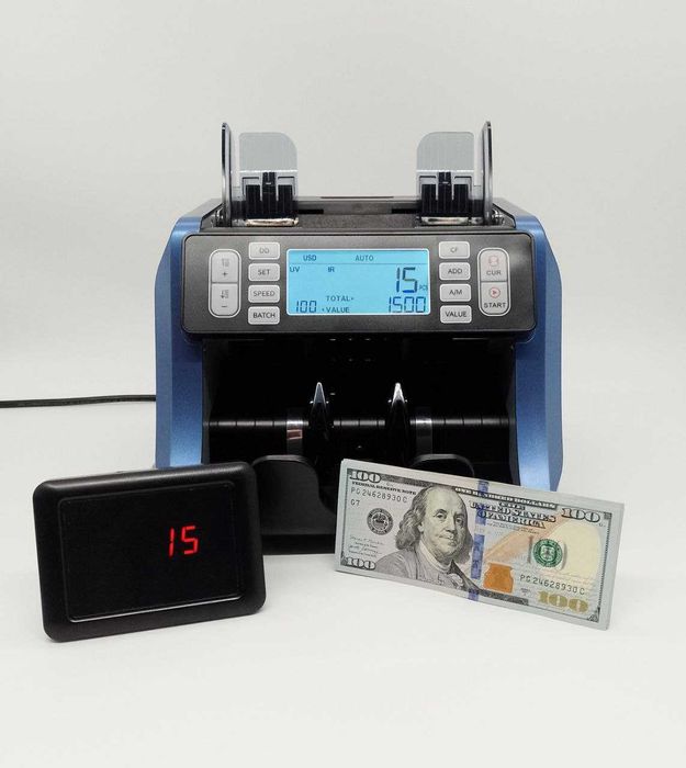 Лічильник для грошей з перевіркою банкноти на фальш. UV, MG, IR, DD