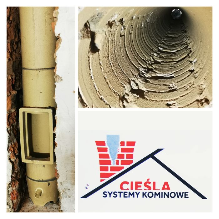 Wkład ceramiczny do kotłów kl. 5. Frezowanie komina, remonty