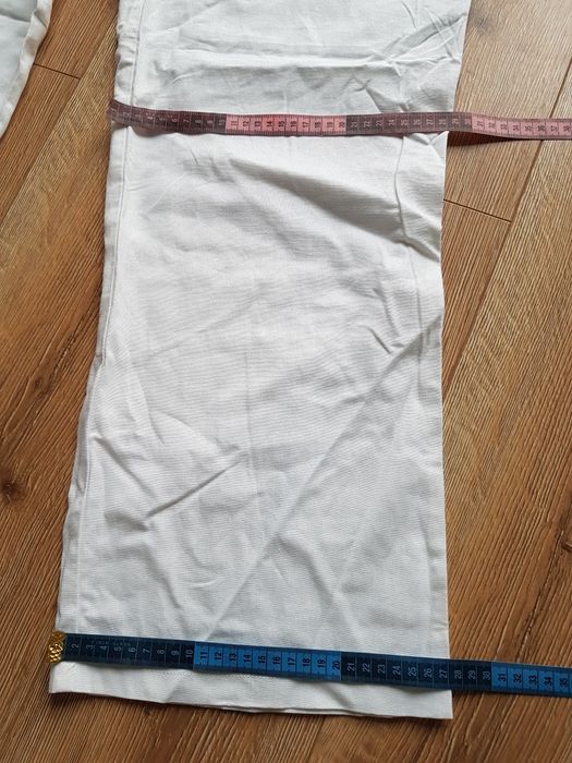 48 4XL Aniston Casual spodnie lniane viskoza szwedy białe lato