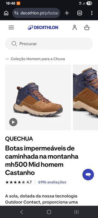 Botas caminhada Quechua