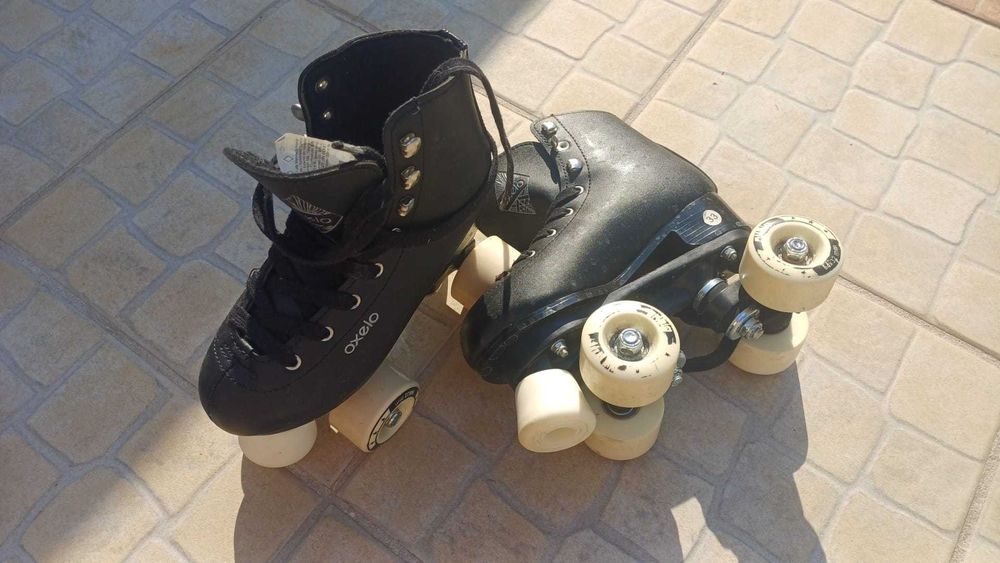 patins pretos rodas 2x2