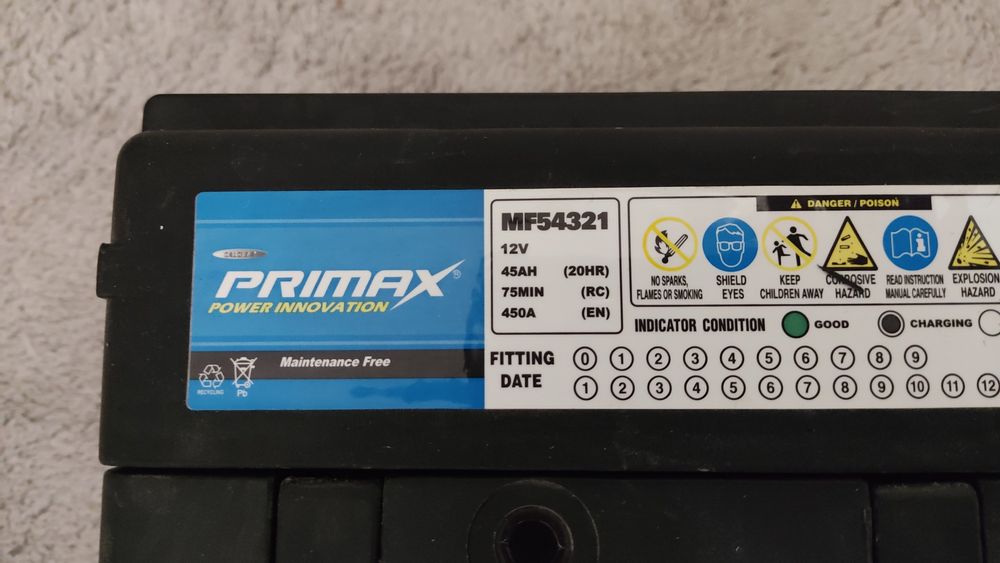 Bateria auto Primax 12V 45AH