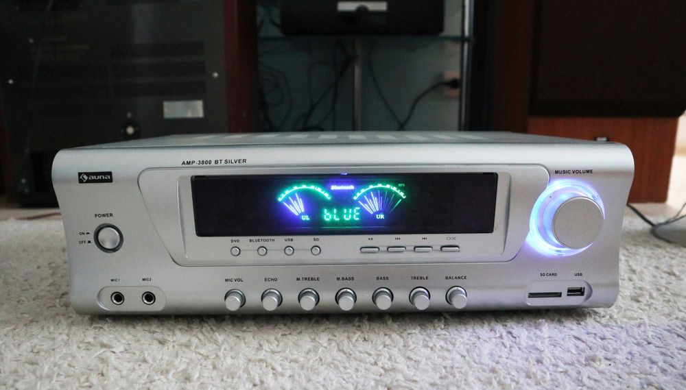 Новый Усилитель звука проигрыватель Auna AMP3800bt  Bluetooth USB и SD
