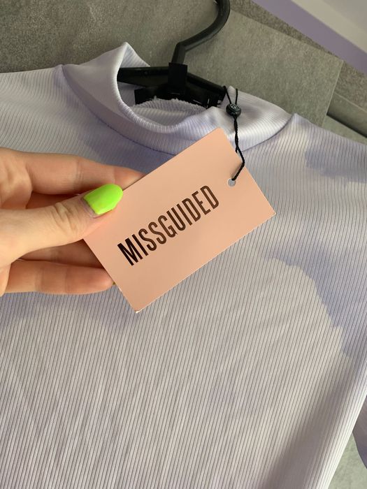 Liliowe body z motywem chmur r.34 Missguided nowe!