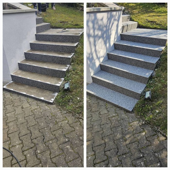 Kamienny dywan na schody balkony I tarasy.