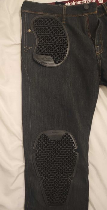 Calças de mota ALPINESTARS Victory Denim Rinse Blue - Tamanho: US36