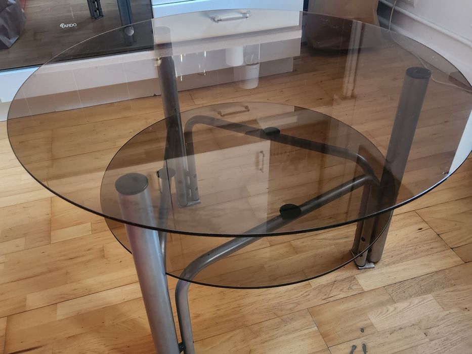 Stolik okrągły szklany