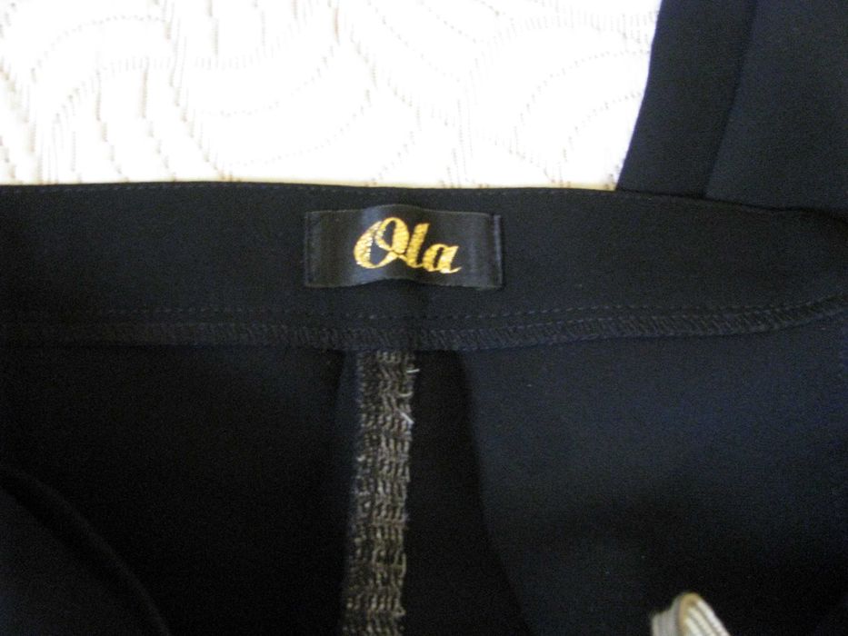 Eleganckie, klasyczne czarne spodnie damskie OLA - rozmiar 46
