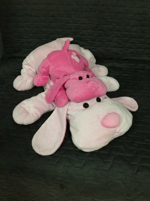 Peluche cão com bebe