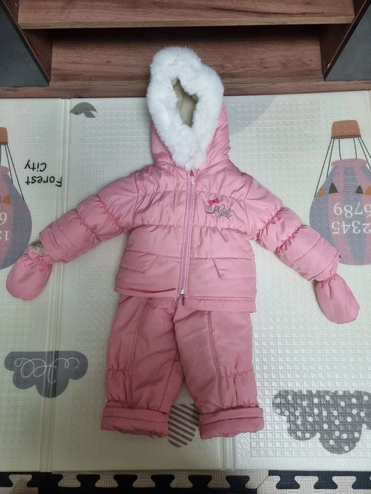 Зимний комбинезон на овчине 3в1, (от 0-2х лет)