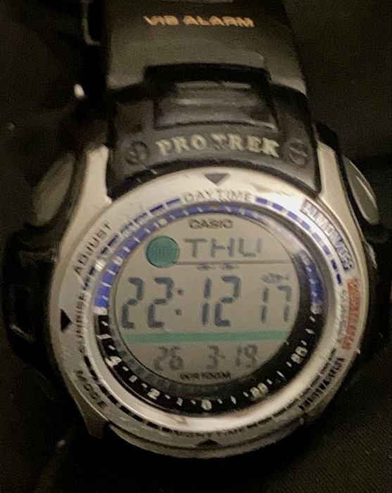 Casio Pro Trek PRS-400 para pesca e fases da lua ,vintage