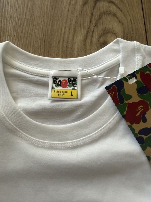 Koszulka Bape z niebieskim nadrukiem