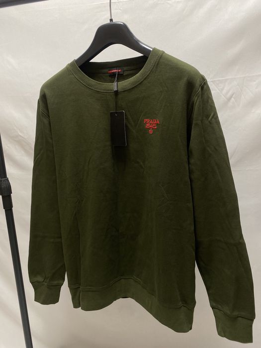 Prada Cotton Sweatshirt Army Ami Khaki