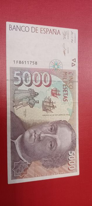 Banknot 5000 peset Hiszpania
