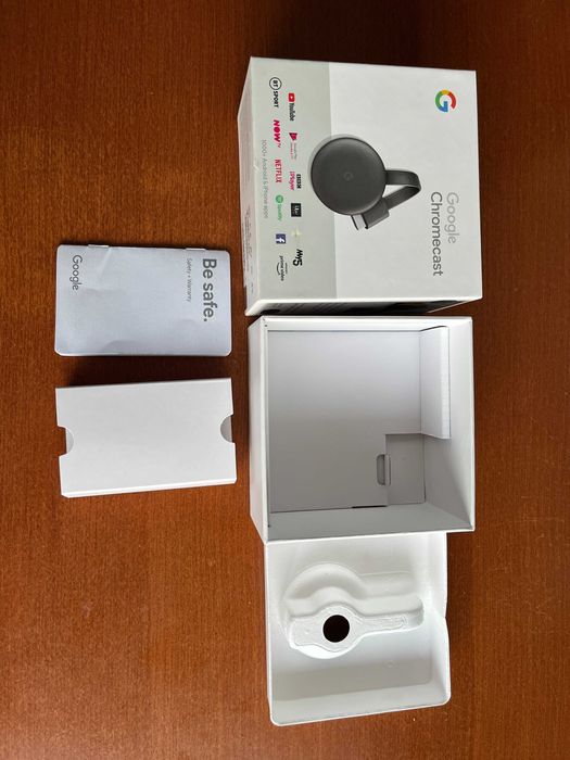 Caixa Vazia Original de Google Chromecast com manual
