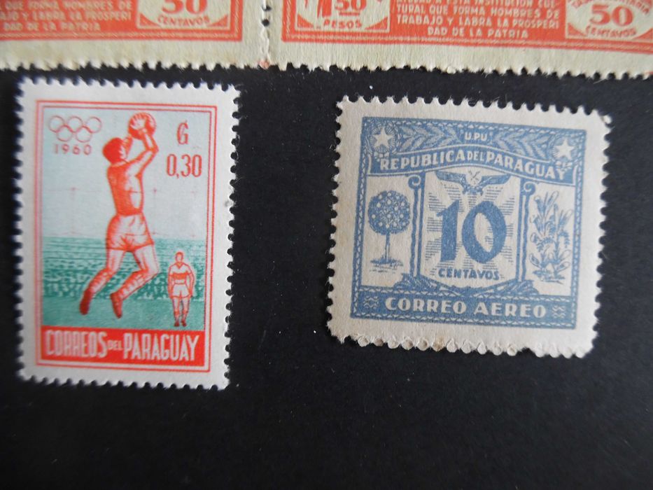 Selos Paraguai- Lote de selos Clássicos com Bloco