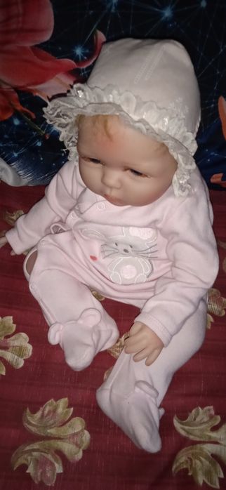Okazja ! Duża Słodka lalka typ reborn 52 cm.