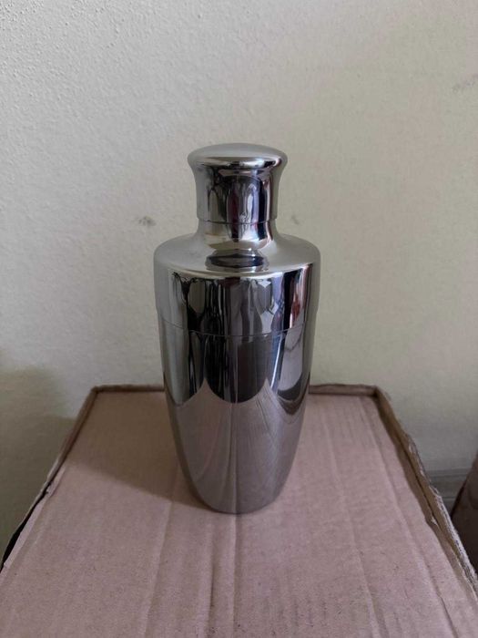 Shaker Cocktail Profissional Inox 3 Peças – Novo